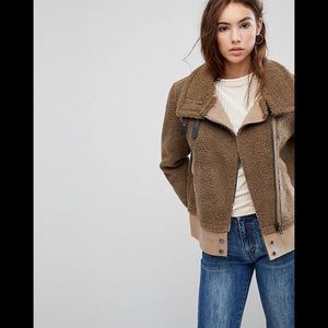 Aritzia EVIDNT Teddy Moto Jacket